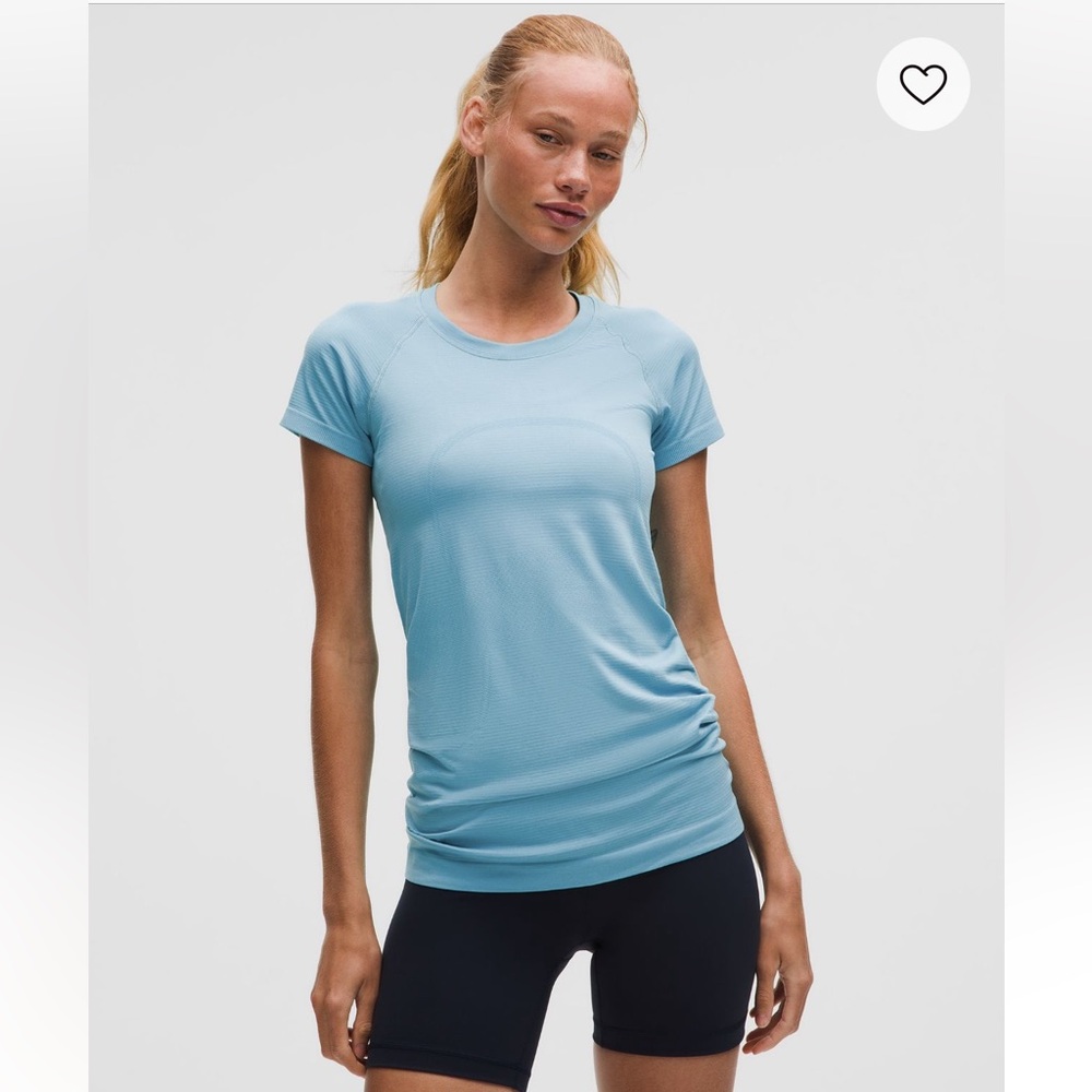 lululemon athletica Sky Blue Short Sleeve Tee